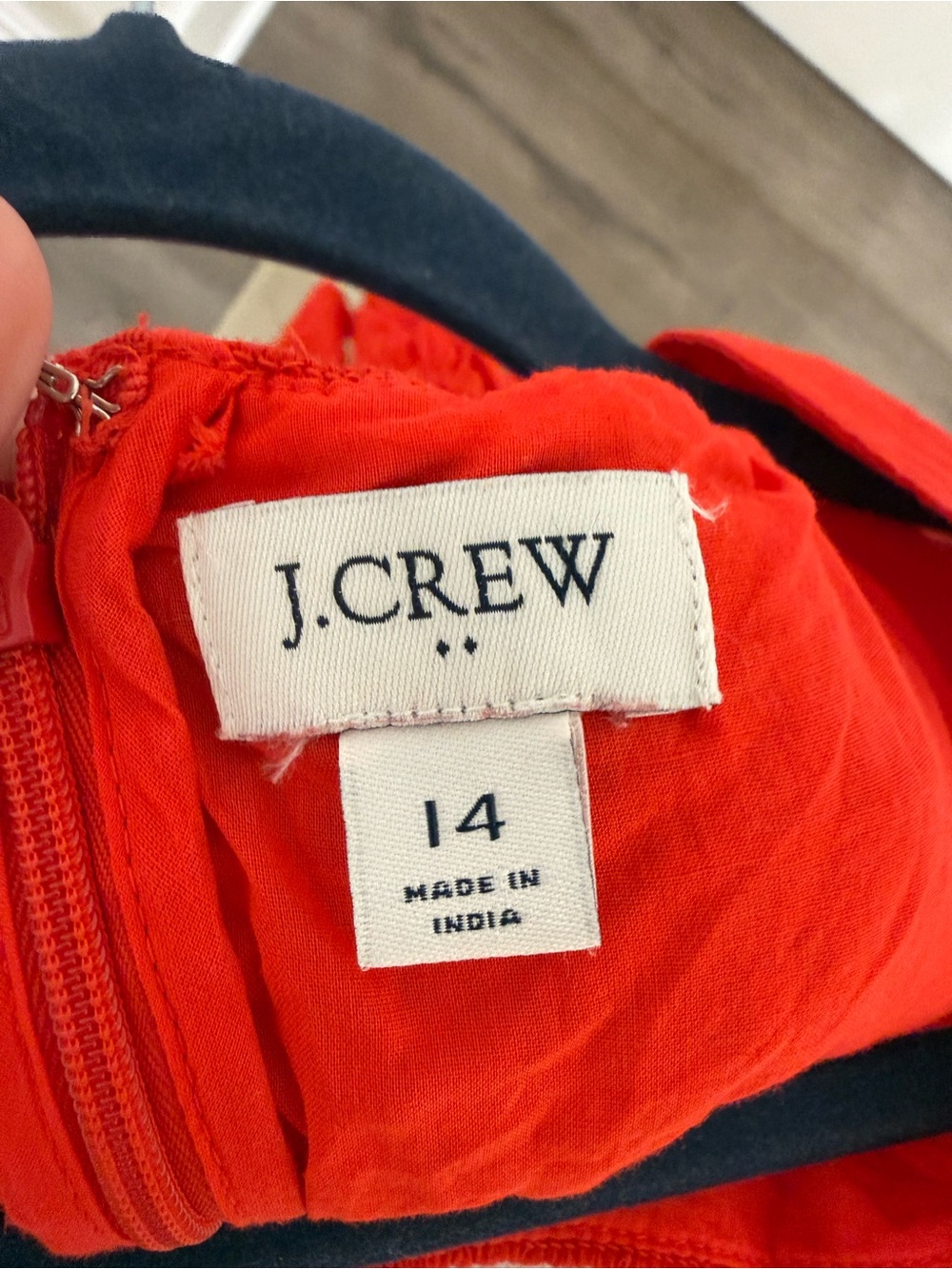 J. Crew Red Smocked Ruffle Tank Top - Picture 3 of 3
